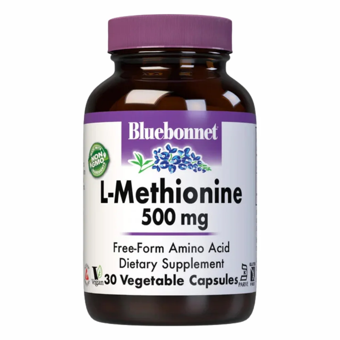 L-Methionine 500 mg 30 Cápsulas Bluebonnet 1