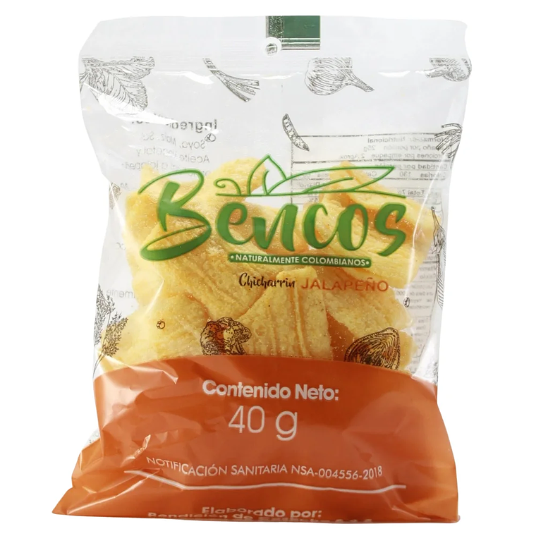 Chicharrin Jalapeño 40 g Bencos 1