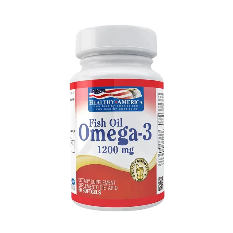 Omega 3 1200 mg 60 Softgels Healthy America  1