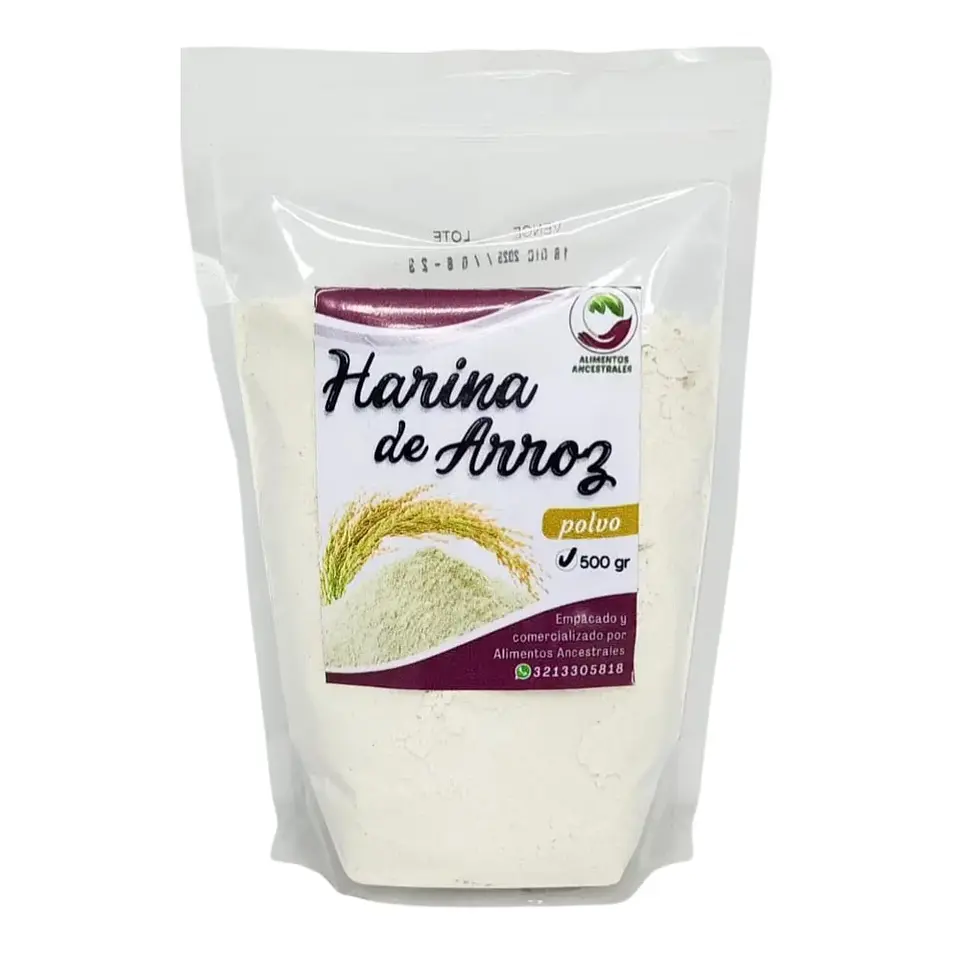 Harina de Arroz 500 gr Alimentos Ancestrales 1