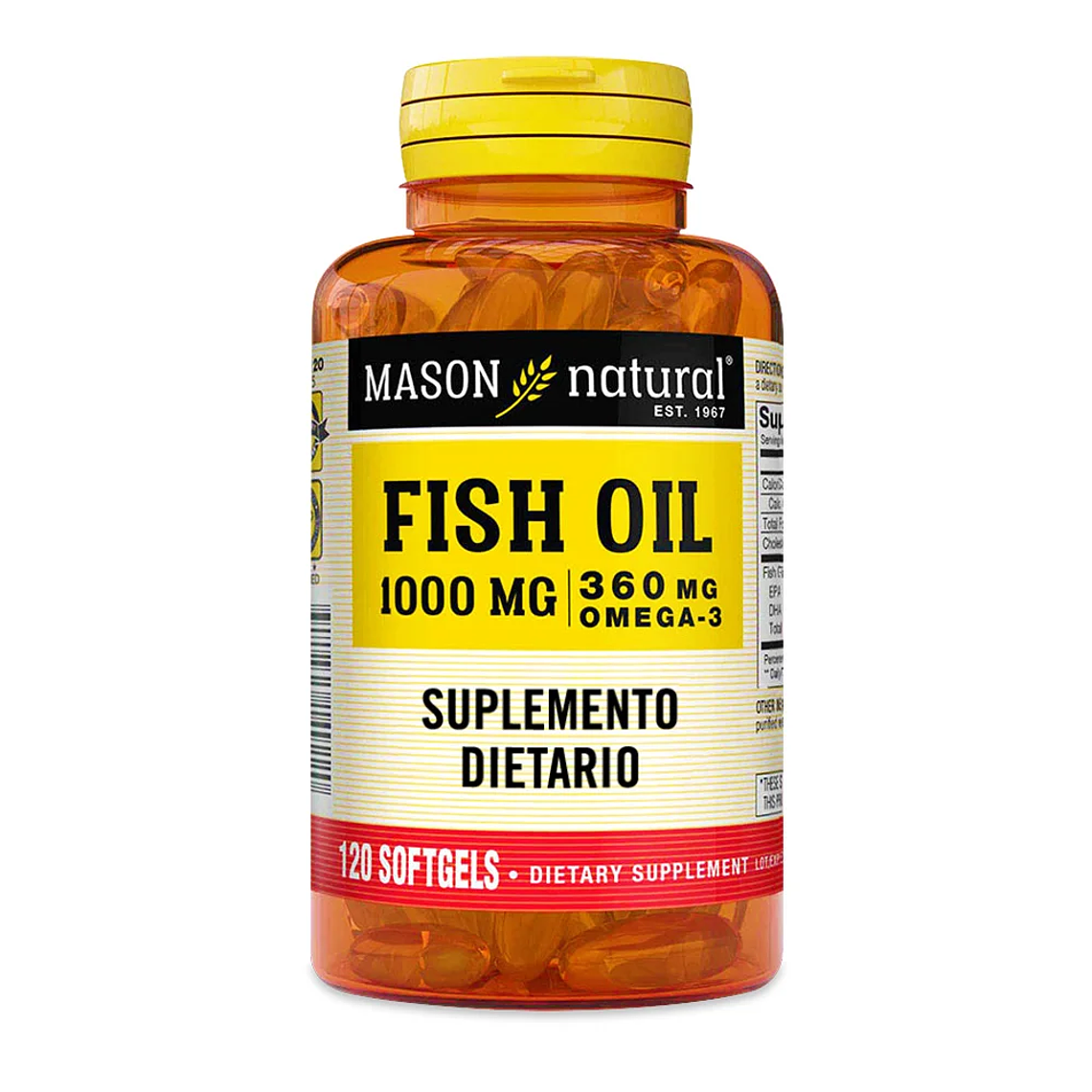 Fish Oil Omega 3 1000 mg Mason Natural 1