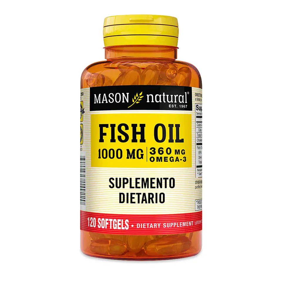 Fish Oil Omega 3 1000 mg Mason Natural 1