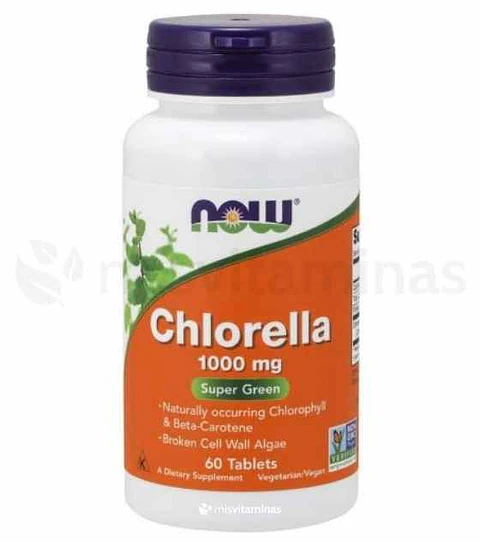 Chlorella 1000 mg Now  60 Tabletas