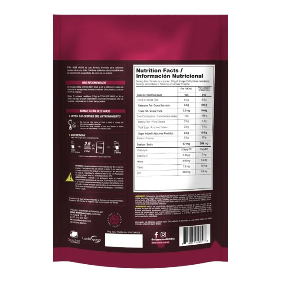 Titan Beef Mass 5 Libras Vitanas 2