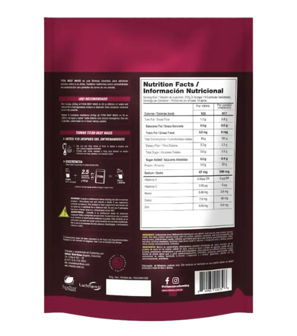 Titan Beef Mass 5 Libras Vitanas 2
