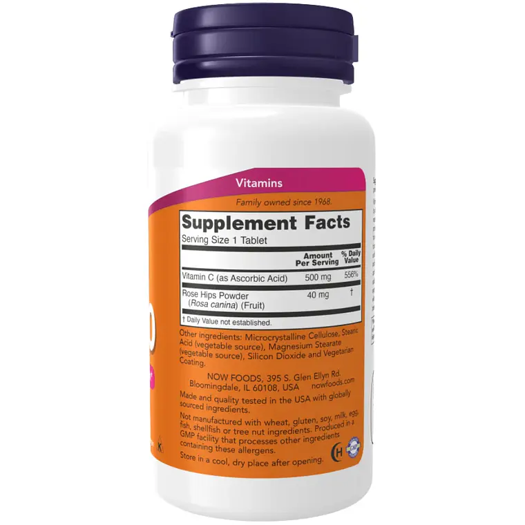 Vitamina C-500 Now 100 Tabletas  2