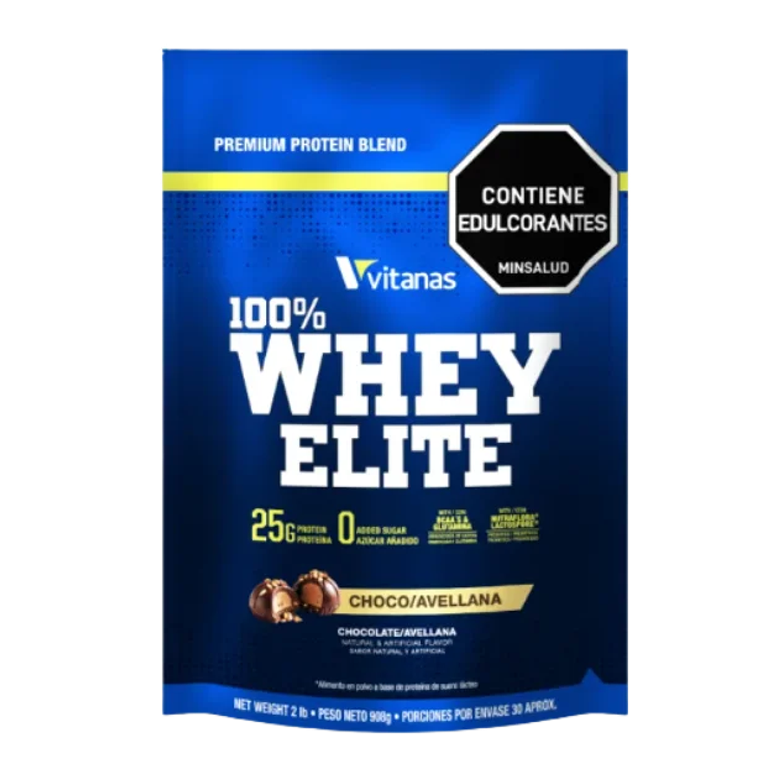 Whey Elite 100% Vitanas Choco Avellana 2 Lb 1