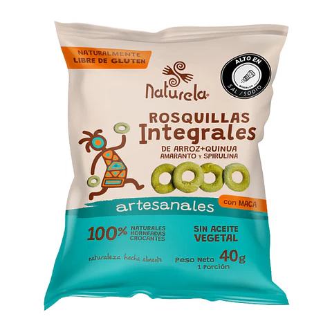 Rosquillas Integrales de Arroz Quinua Amaranto y Spirulina