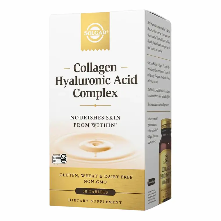 Collagen Hyaluronic Acid Complex 30 Tabletas Solgar 1