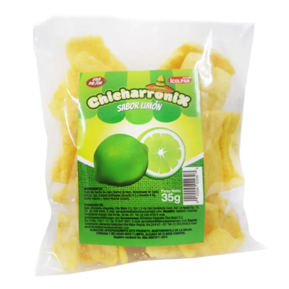 Chicharronix Sabor Limón 35 g Icolpan 1