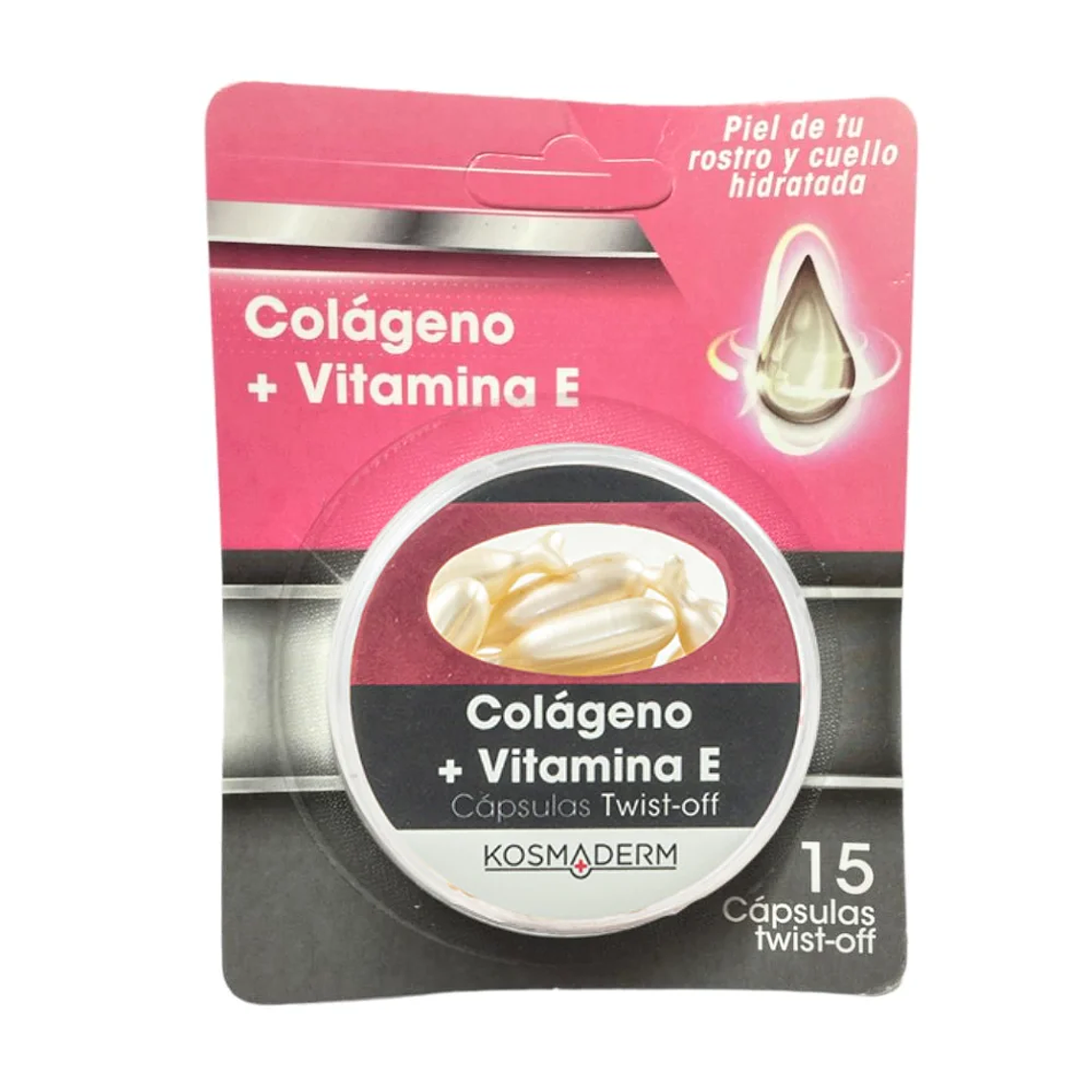 Colágeno y Vitamina E 15 Cápsulas Twist-off Kosmaderm 1