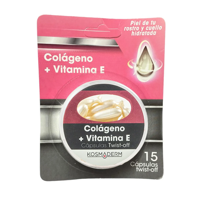 Colágeno y Vitamina E 15 Cápsulas Twist-off Kosmaderm 1