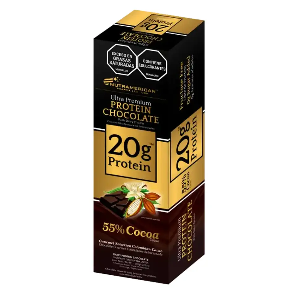 Protein Chocolate Ultra Premium Caja 5 Unidades Nutramerican 1