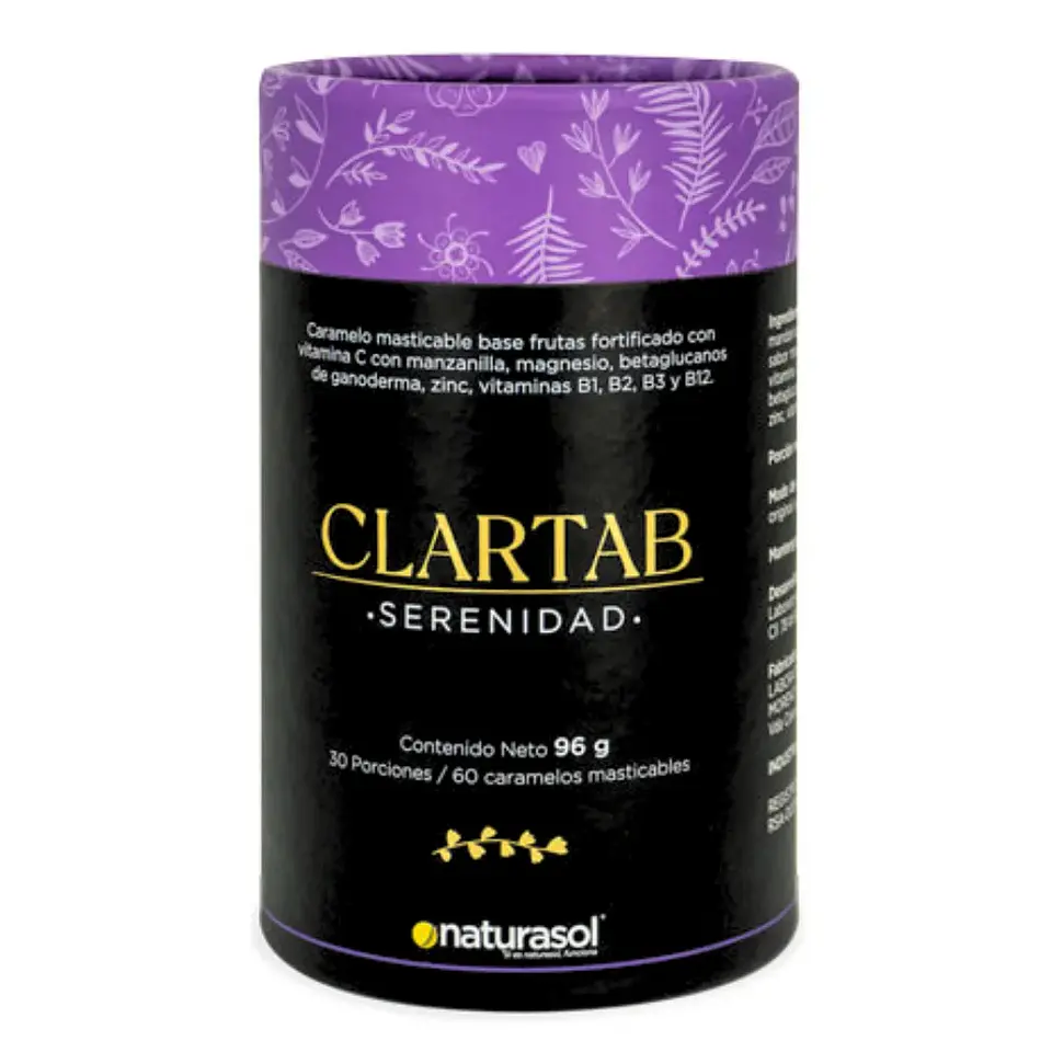 Clartab Serenidad 60 Caramelos Masticables Naturasol 1