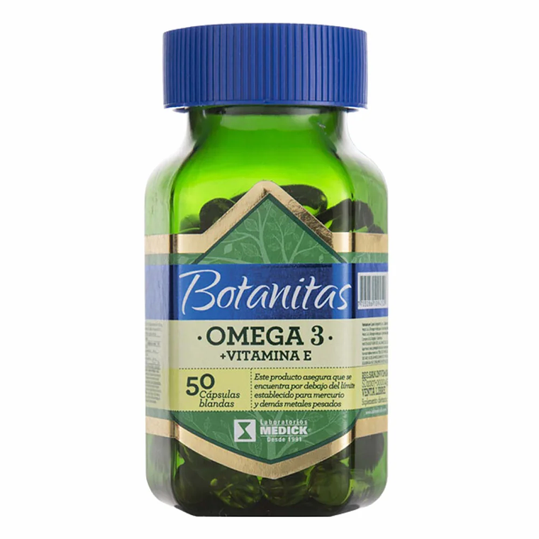 Omega 3 más Vitamina E 50 Cápsulas Botanitas 1