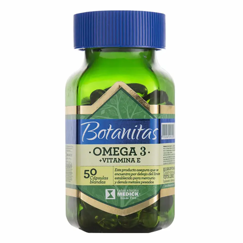 Omega 3 más Vitamina E 50 Cápsulas Botanitas 1