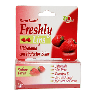 Barra Labial Freshly Sabor Fresa 5g Natural Freshly
