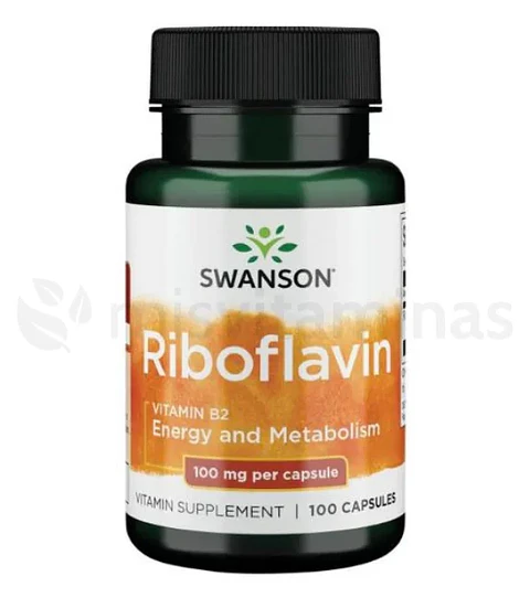 Riboflavin 100 mg Swanson 100 Cápsulas 