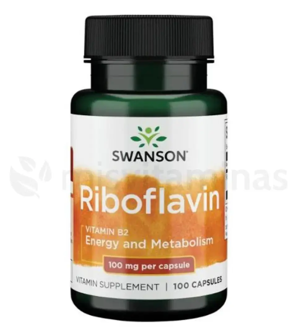Riboflavin 100 mg Swanson 100 Cápsulas  1