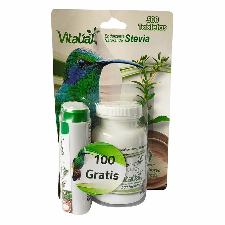 Stevia Endulzante Natural 500 Tabletas Vitaliah 1