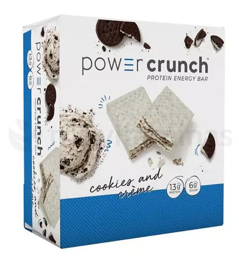 Power Crunch Cookies and Cream caja de 12 unidades