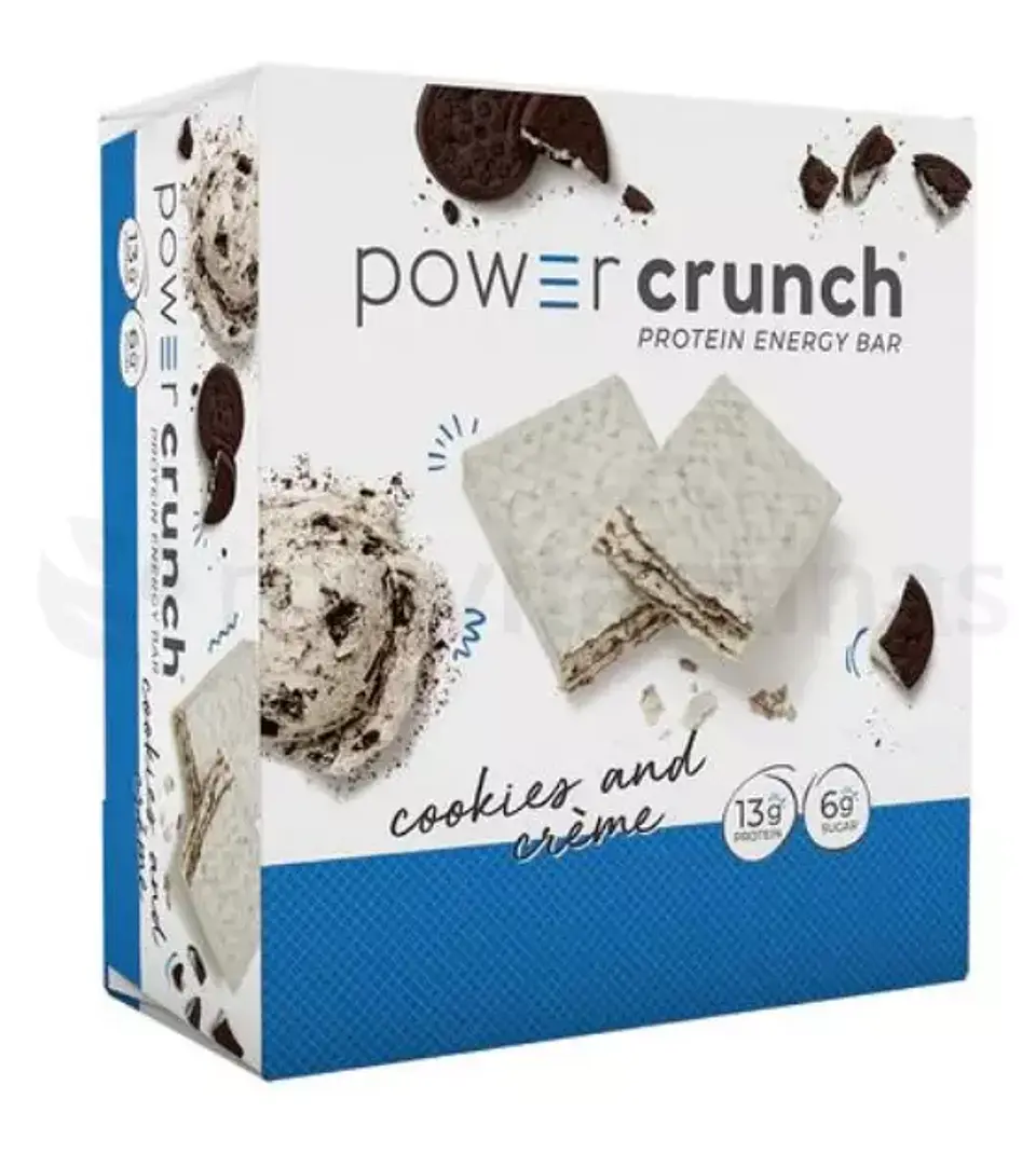 Power Crunch Cookies and Cream caja de 12 unidades 1