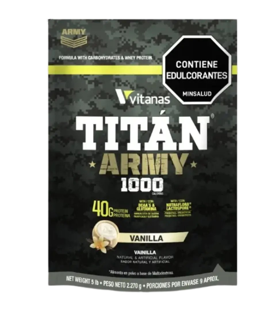 Titan Army 5 Libras Mass Gainer Vitanas Vainilla 1