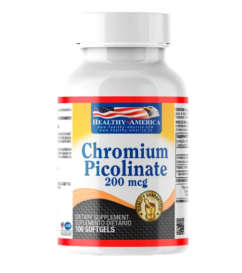 Chromium Picolinate 200 mcg 100 Softgels Healthy America