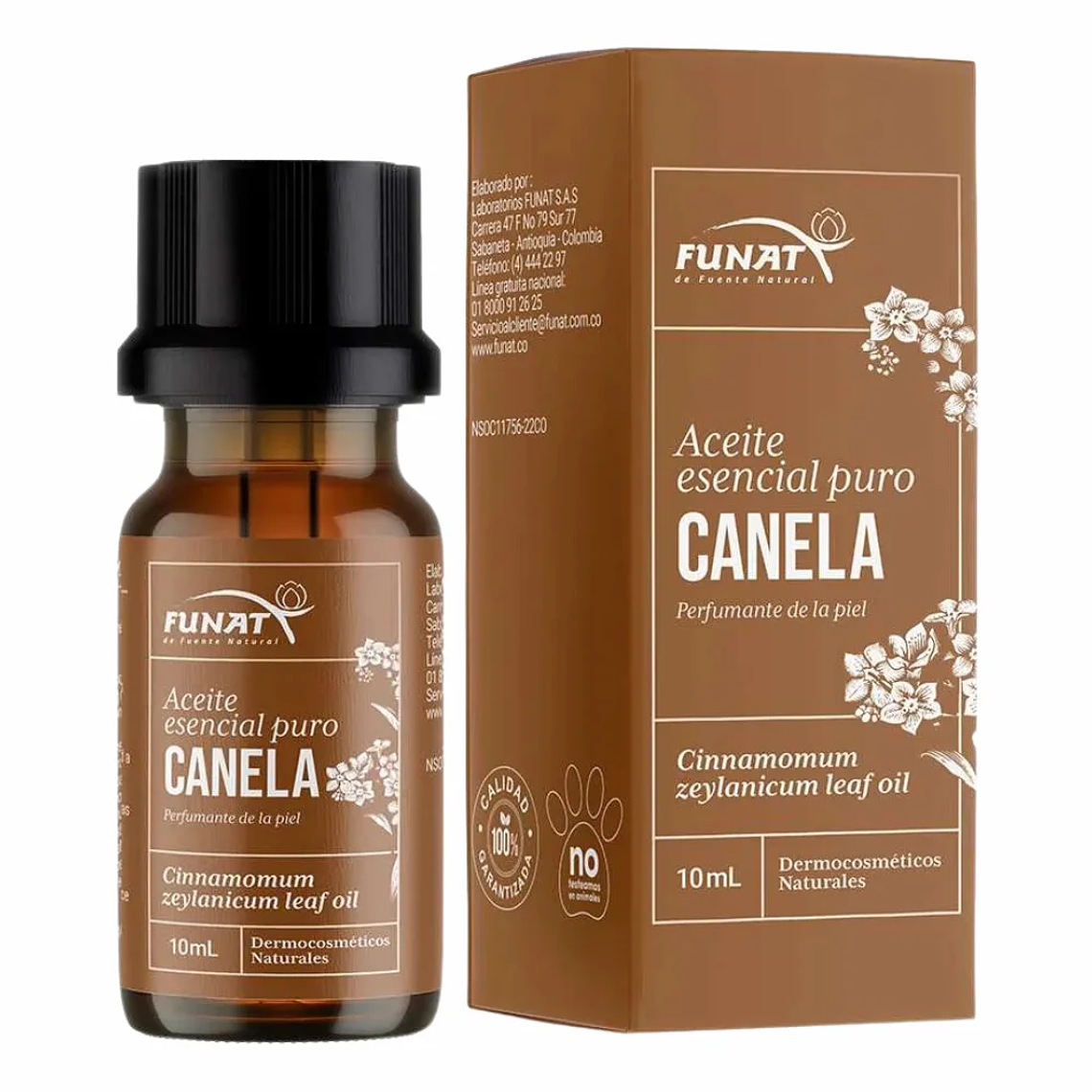 Aceite Esencial Puro de Canela de 10 ml Funat 1