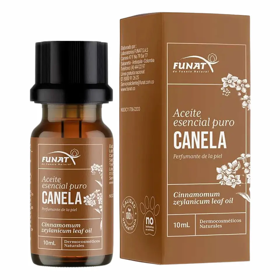 Aceite Esencial Puro de Canela de 10 ml Funat 1