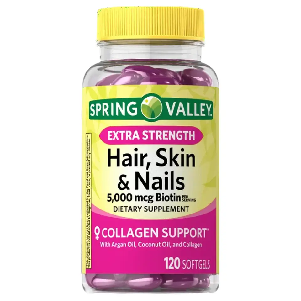 Hair Skin & Nails 120 Softgels Spring Valley 1