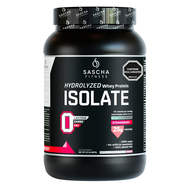 Sascha Whey Protein Isolate Fresa 2.17 libras 1