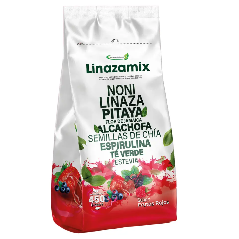 Linazamix 450 gramos Frutos Rojos Fibra Colon Cleanser  1