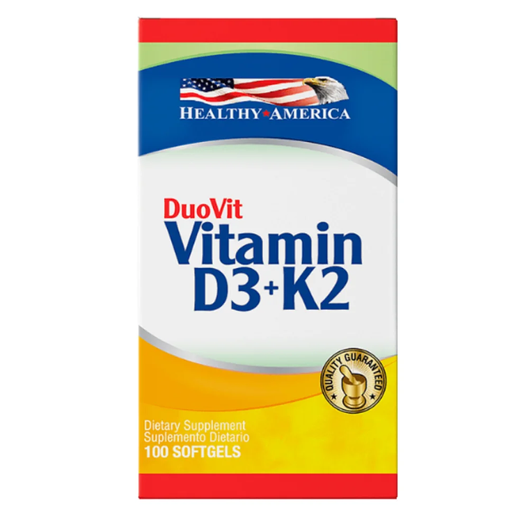 Vitamin D3 + K2 Healthy America  1