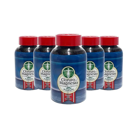 Combo Cloruro de Magnesio con Colageno y Vitamina D3 por 5 Unidades