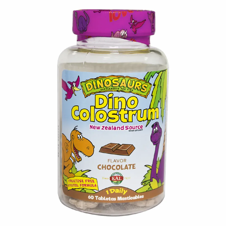 Dino Colostrum Sabor a Chocolate 60 Tabletas Dinosaurs 1