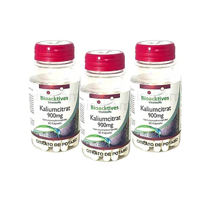 Combo Citrato de Potasio Bioacktives 90 Cápsulas 3 Unidades