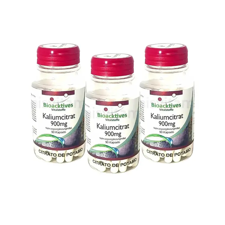 Combo Citrato de Potasio Bioacktives 90 Cápsulas 3 Unidades 1