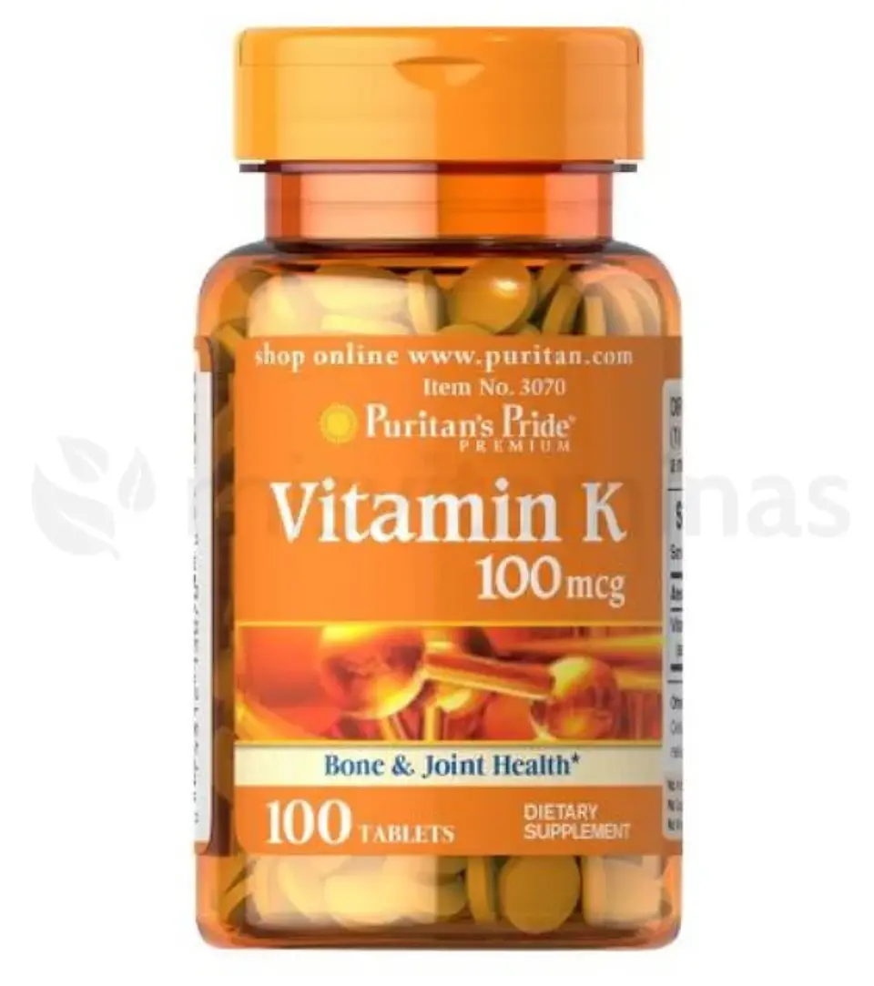 Vitamina K 100 mcg 100 Tabletas Puritan's Pride 1