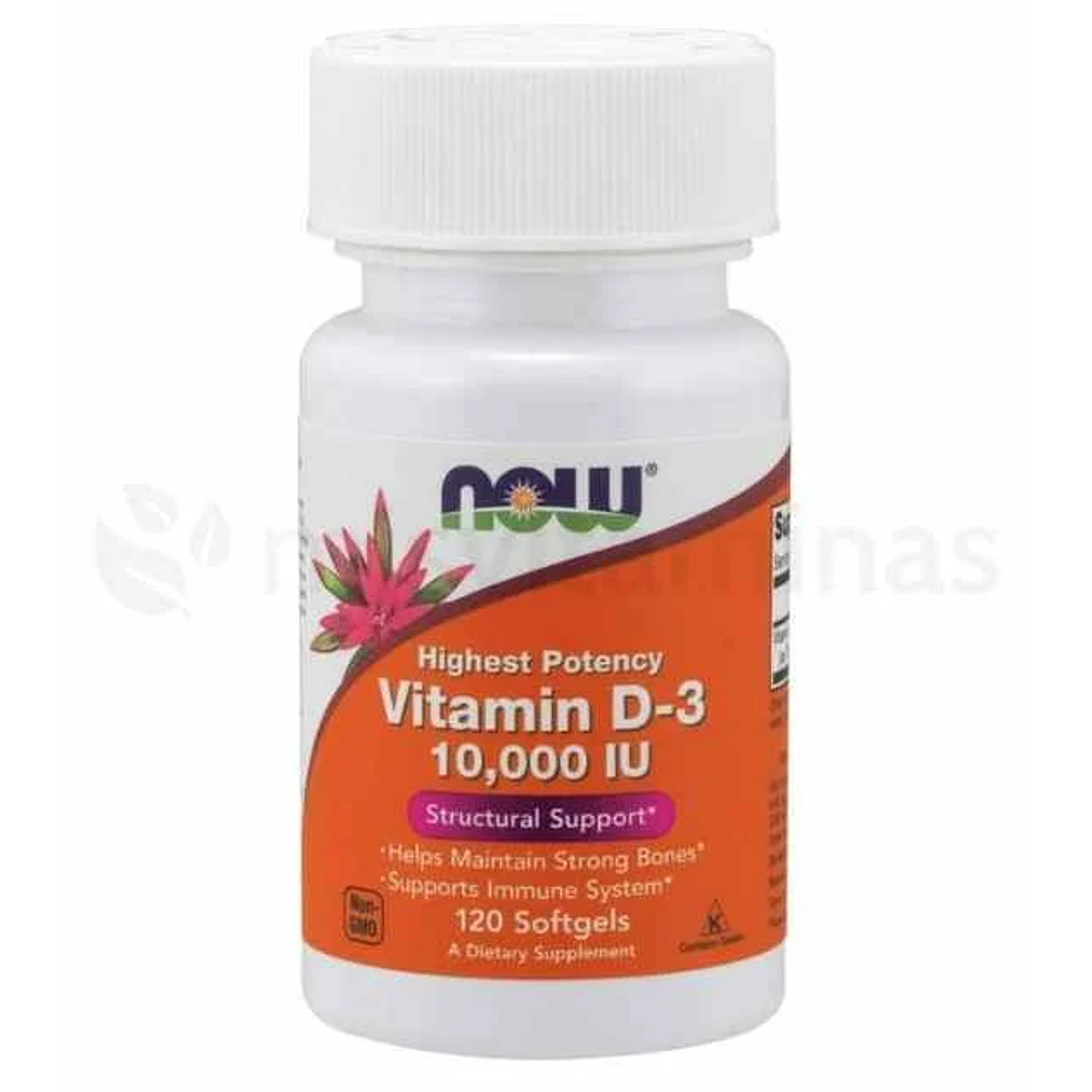 Vitamin D3 10000 IU NOW 120 Softgels 1