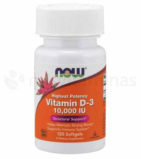 Vitamin D3 10000 IU NOW 120 Softgels