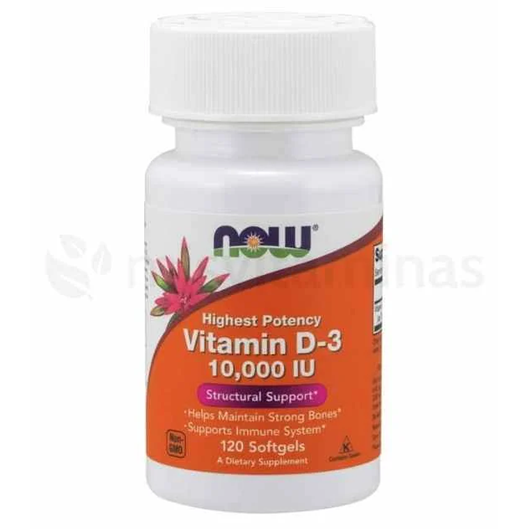 Vitamin D3 10000 IU NOW 120 Softgels 1