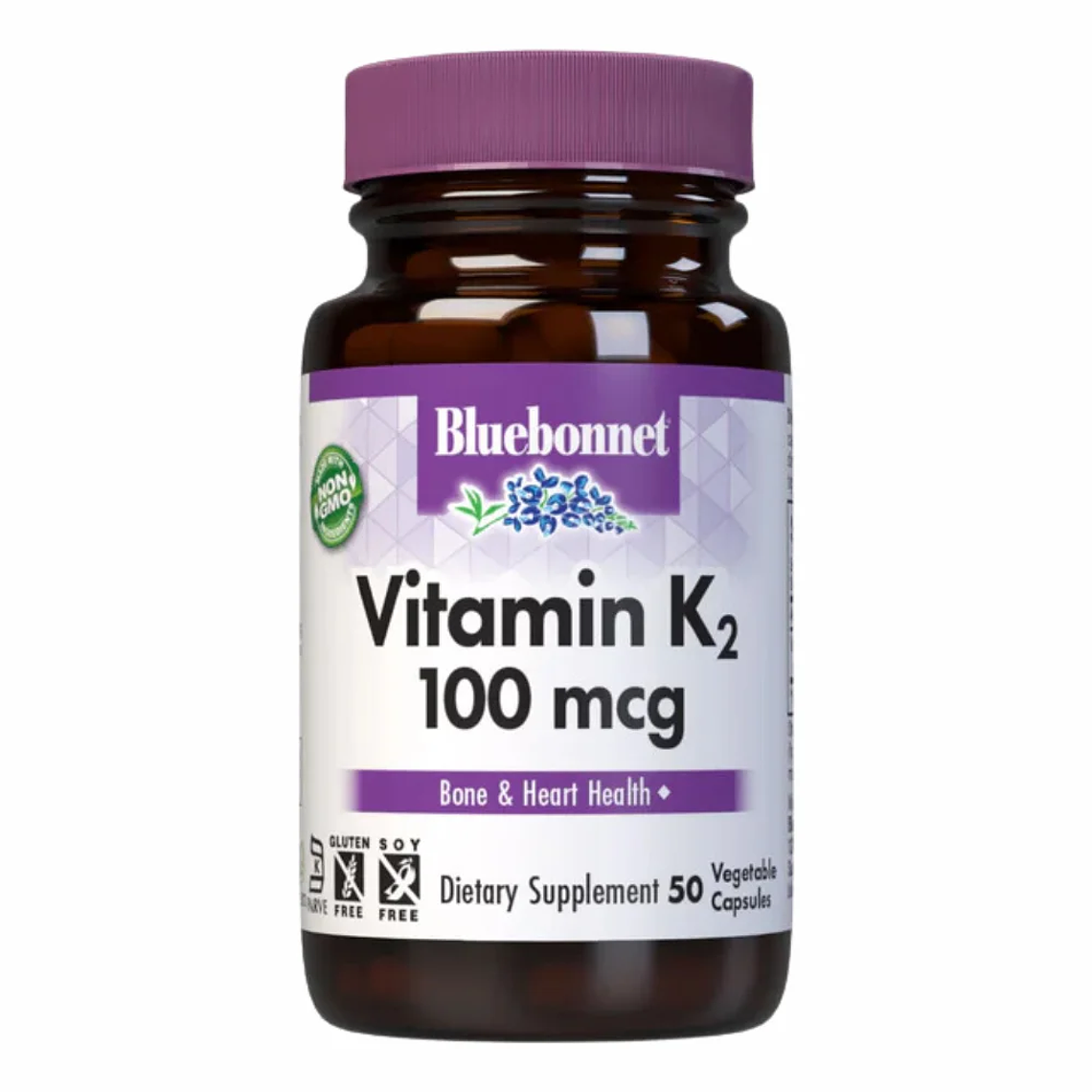 Vitamin K2 100 mcg 50 Cápsulas Bluebonnet 1