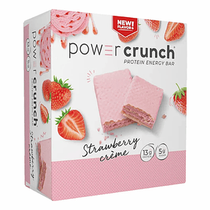 Power Crunch Galleta de Proteína Crema de Fresa Caja 12 Unidades