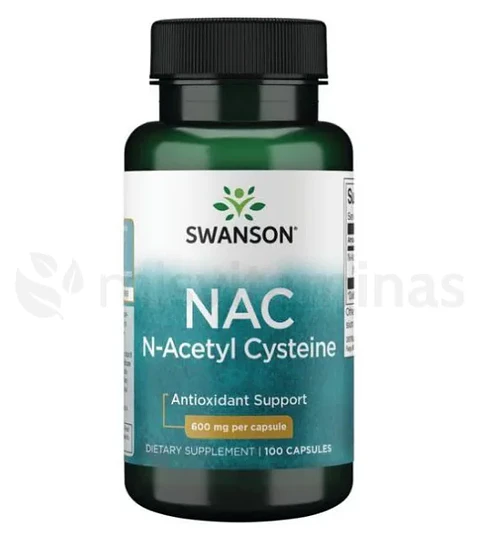 NAC Acetyl Cysteine 100 Cápsulas 600 mg Swanson
