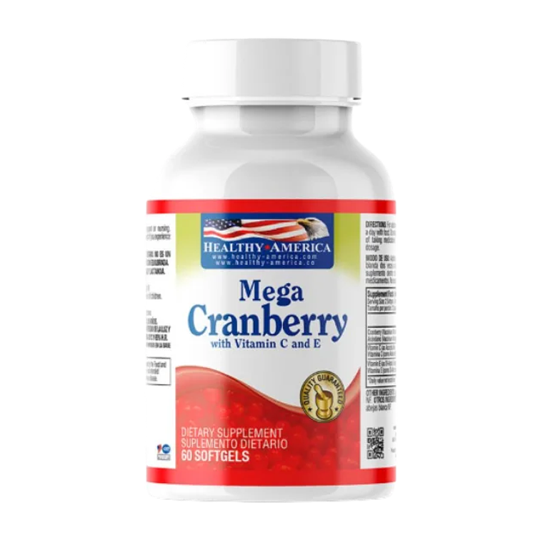 Mega Cranberry 60 softgels Healthy America 1