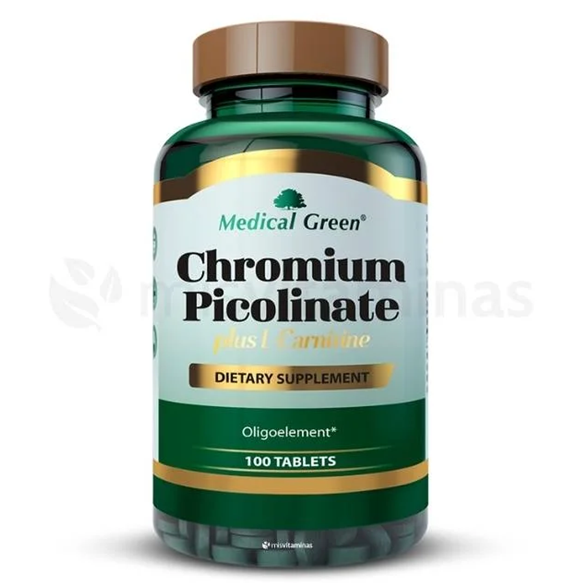 Chromium Picolinate Medical Green 100 Tabletas 1
