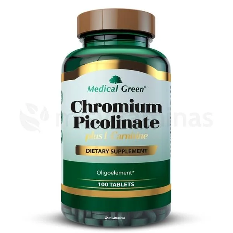 Chromium Picolinate Medical Green 100 Tabletas 1