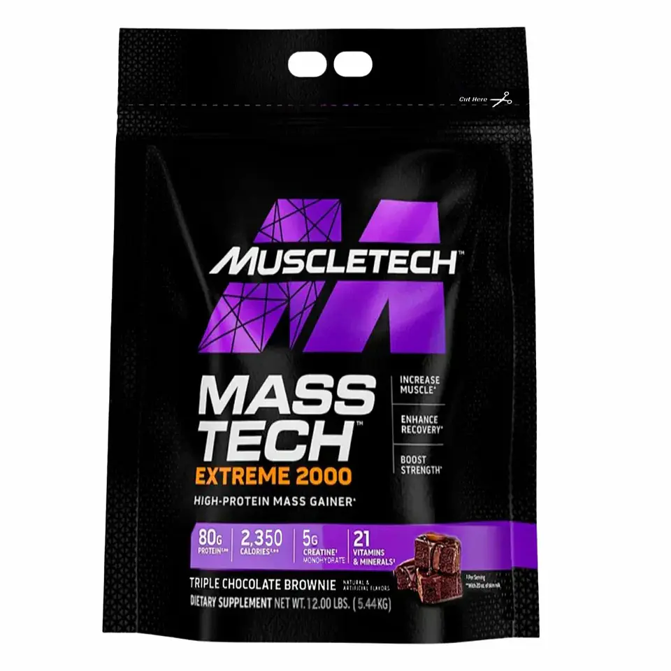 Mass Tech Extreme 2000 12 Libras Muscletech Vainilla 1
