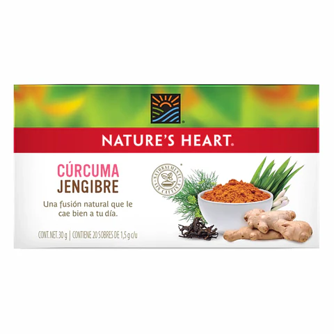 Infusión Cúrcuma y Jengibre 20 Sobres Nature's Heart